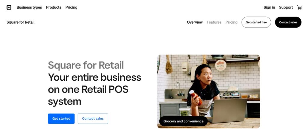 square for retail website