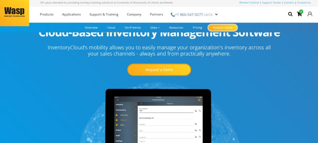 InventoryCloud by Wasp  website